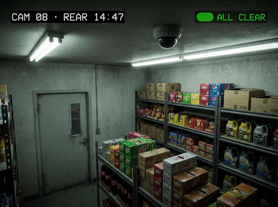 Camera 8, rear of store